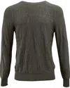 Lords Of Harlech Men's Green Cole Fully Fashioned Merino Crewneck Sweater - Sage In Green