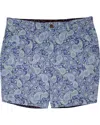 Lords Of Harlech John Pow Paisley Flat Front Short In Green