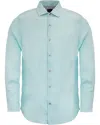 Lords Of Harlech Men's Green Laurent Linen Shirt - Peppermint In Green