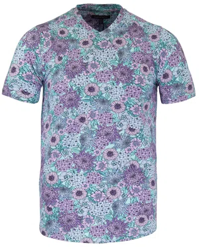 Lords Of Harlech Men's Green Maze Garden Party V-neck Tee -spearmint