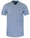 Lords Of Harlech Men's Green Maze Petal Trio V-neck Tee -spearmint In Green