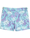Lords Of Harlech Men's Green Neptune Springtime Tailored Swim Short - Spearmint In Green