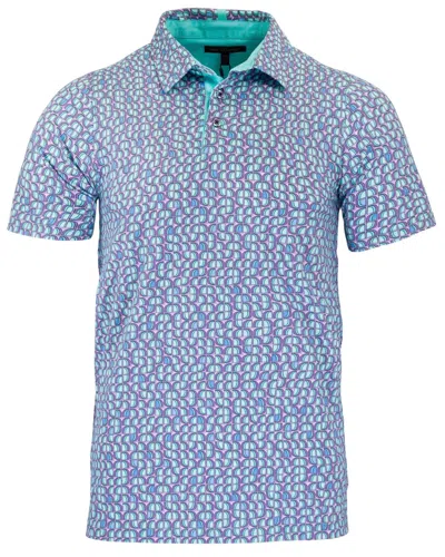 Lords Of Harlech Men's Green Pietro Petal Trio Polo Shirt - Spearmint