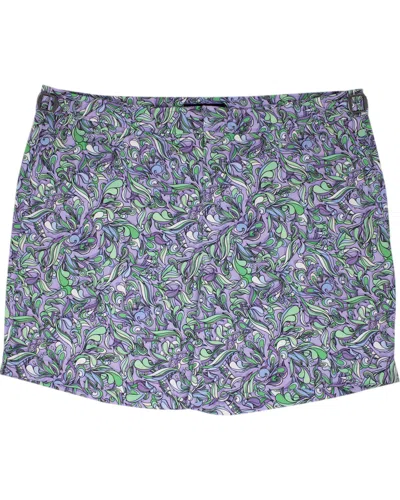 Lords Of Harlech Men's Green Pool Paisley Layers Swim Short - Clover