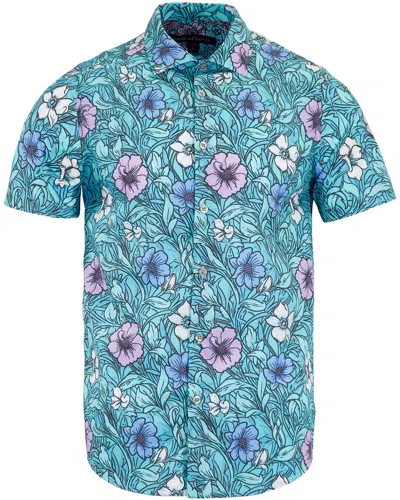 Lords Of Harlech Men's Green Scott Meadow Flora Shirt - Mint