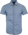Lords Of Harlech Men's Green Scott Petal Trio Shirt - Spearmint In Green