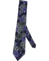 Lords Of Harlech Men's Green Taddeo Dense Floral Merino Tie - Olive In Green