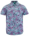 Lords Of Harlech Men's Green Todd Garden Party Knit Shirt - Spearmint In Green