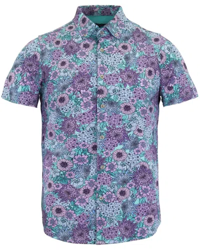 Lords Of Harlech Men's Green Todd Garden Party Knit Shirt - Spearmint