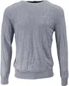 Lords Of Harlech Men's Grey Cole Fully Fashioned Merino Crewneck Sweater - Flannel In Grey