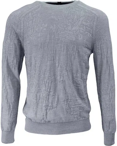Lords Of Harlech Men's Grey Cole Fully Fashioned Merino Crewneck Sweater - Flannel
