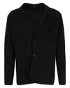 Lords Of Harlech Jacob Sweater Jacket In Black