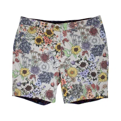 Lords Of Harlech John Lux Rumspringa Floral Tan Shorts In Brown