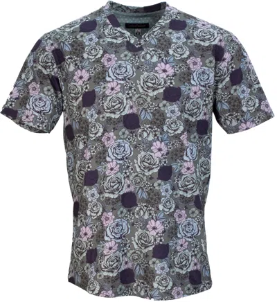 Lords Of Harlech Men's Maze Everything Roses V-neck Tee In Turf In Grey