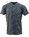 Lords Of Harlech Men's Maze Tribune Paisley V-neck Tee - Grey In Grey