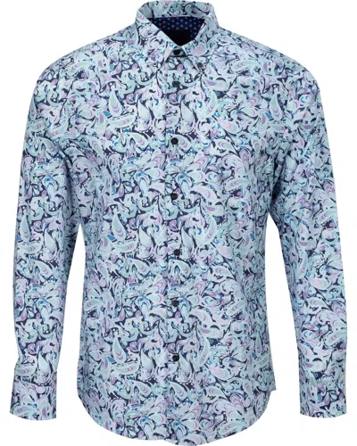 Lords Of Harlech Men's Mitchell Dream Swirl Shirt - Blue