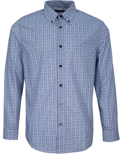 Lords Of Harlech Men's Morris Rectangles Shirt - Blue