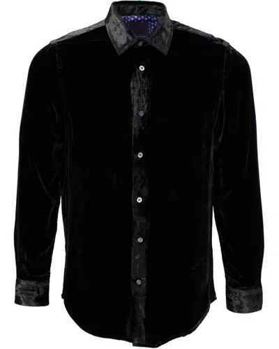 Lords Of Harlech Men's Ned Velvet Shirt - Black