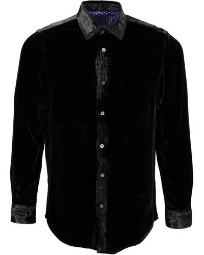 Lords Of Harlech Ned Velvet Shirt In Black