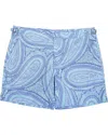 Lords Of Harlech Neptune Tailored Swim Short In Blue