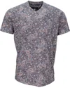 Lords Of Harlech Men's Neutrals / Grey Maze Trippy Paisley V-neck Tee - Grey In Grey