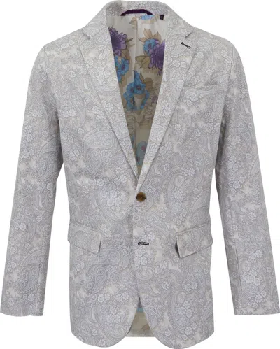 Lords Of Harlech Men's Neutrals Hadrian Paisley Romance  Blazer - Ivory In White