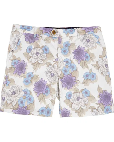 Lords Of Harlech Men's Neutrals John Flower Bed Shorts - Ivory In White