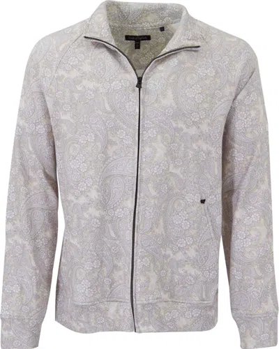 Lords Of Harlech Men's Neutrals Neville Paisley Romance Full-zip Jacket -  Ivory In White