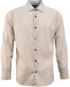 Lords Of Harlech Men's Neutrals Nigel Perugia Paisley Shirt - Pumice