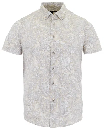 Lords Of Harlech Men's Neutrals Todd Paisley Romance Knit Shirt -  Ivory In White