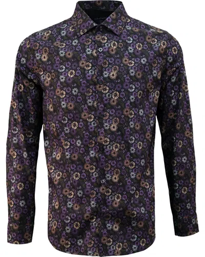 Lords Of Harlech Men's Nigel Avallino Floral Shirt - Black