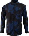 Lords Of Harlech Men's Nigel Campania Floral Shirt - Black In Black