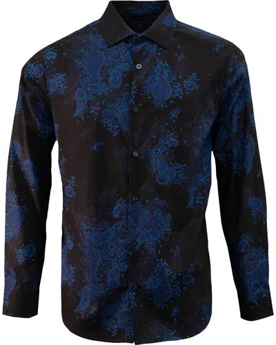 Lords Of Harlech Men's Nigel Campania Floral Shirt - Black