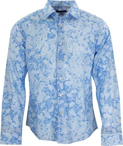 Lords Of Harlech Men's Nigel Paisley Flock Blue