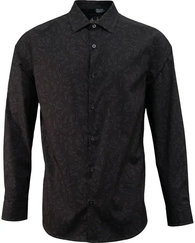 Lords Of Harlech Men's Nigel Perugia Paisley Shirt - Black