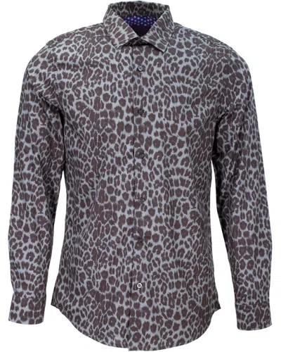 Lords Of Harlech Men's Norman Leopard Shirt - Black