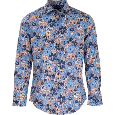 Lords Of Harlech Men's Norman Wunderbar Floral Blue