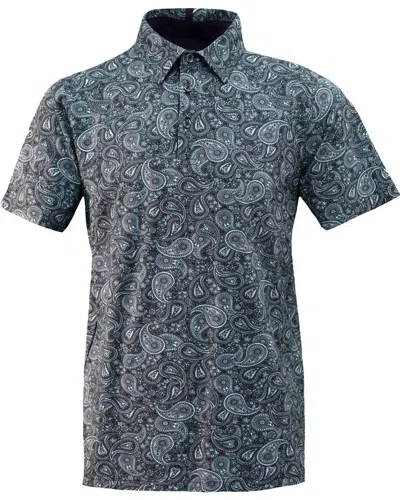 Lords Of Harlech Men's Pietro Tribune Paisley Polo Shirt - Grey