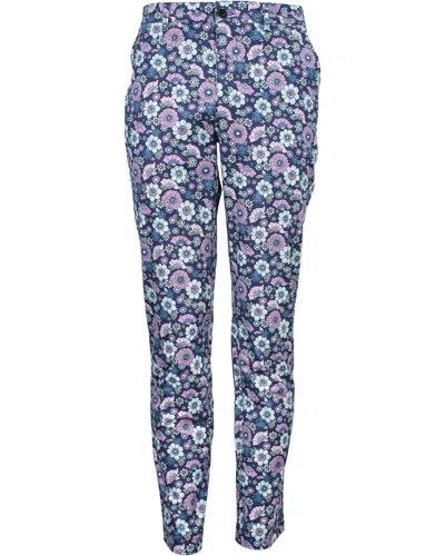 Lords Of Harlech Men's Pink / Purple / Blue Charles Joyful Floral Pants - Skipper In Pink/purple/blue