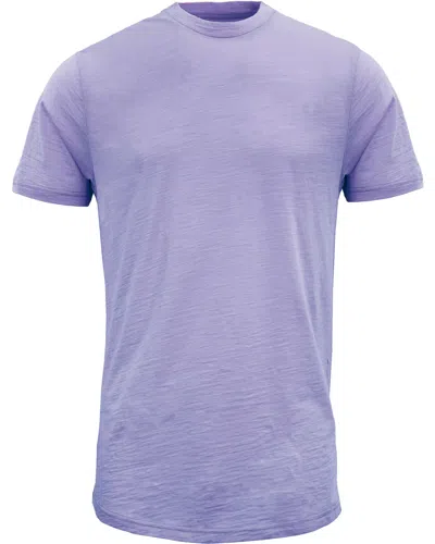 Lords Of Harlech Men's Pink / Purple Cassius Merino Jersey Crew Neck Shirt - Lavender In Multi