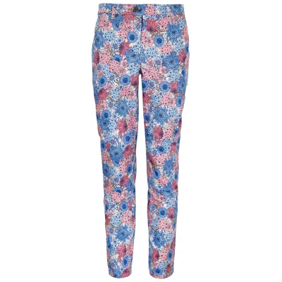 Lords Of Harlech Men's Pink / Purple Jack Garden Party Pant - Pink In Multi