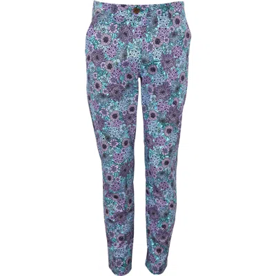 Lords Of Harlech Men's Pink / Purple Jack Garden Party Pant - Spearmint