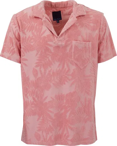 Lords Of Harlech Men's Pink / Purple Johnny Farm Floral Fresh Towel Polo Shirt - Pink In Pink/purple