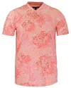Lords Of Harlech Men's Pink / Purple Maze Bouquet Island V-neck Tee - Pink In Pink/purple