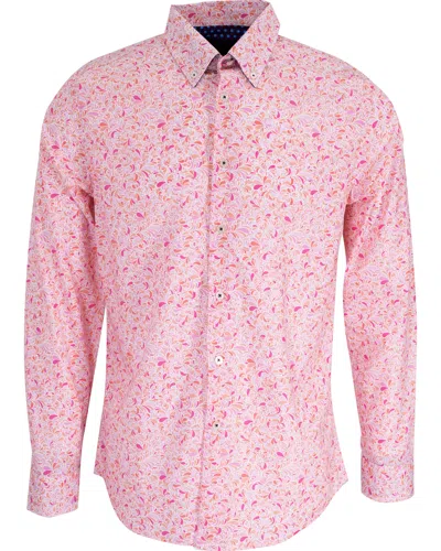 Lords Of Harlech Men's Pink / Purple Mitchell Small Swirl Shirt In Candy In Pink/purple