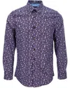 Lords Of Harlech Morris Geo Tulip Shirt In Pink/purple