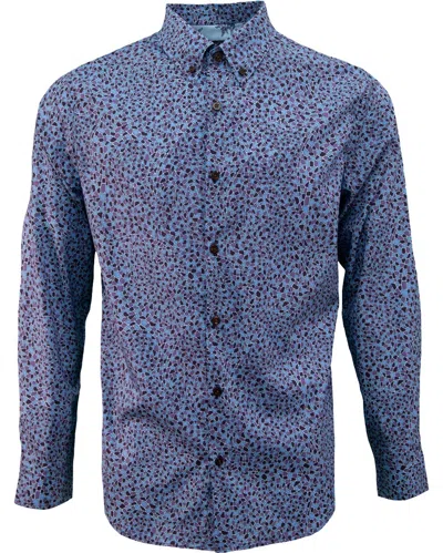 Lords Of Harlech Men's Pink / Purple Morris Mosaic Shirt - Plum In Pink/purple