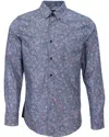 LORDS OF HARLECH MEN'S PINK / PURPLE MORRIS TRIPPY PAISLEY SHIRT - LAVENDER