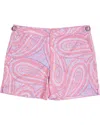 Lords Of Harlech Neptune Tailored Swim Short In Pink