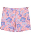 Lords Of Harlech Neptune Tailored Swim Short In Pink/purple
